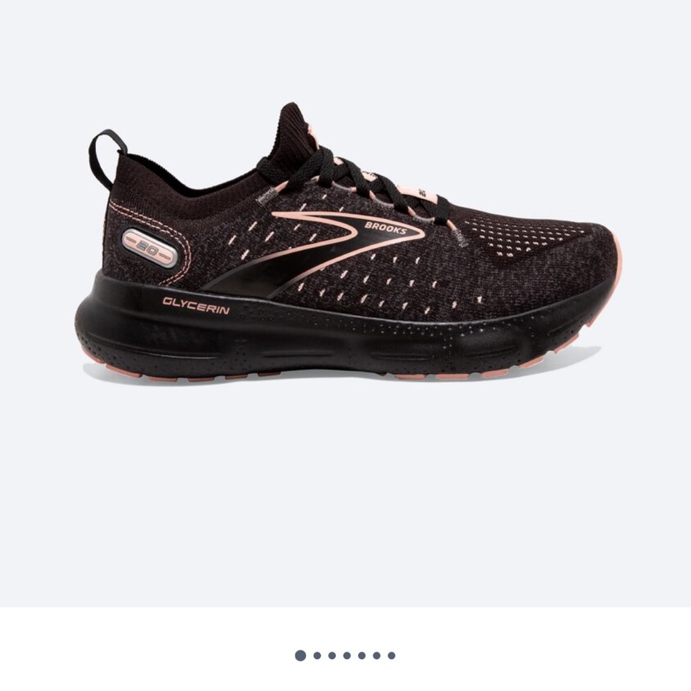 NWT Brooks Glycerin Stealthfit 20 Black/Pearl/Peach (limited edition)